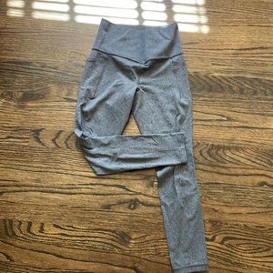 Athleta, salutation stash leggings, charcoal grey, xs